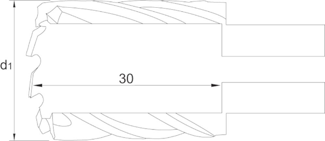 Afbeeldingen van Phantom HSS-EX Kernboor genitreerd, snijdiepte 30 mm, in blisterverpakking 62.122B