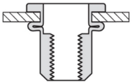 Afbeeldingen van Masterfix Blindklinkmoer MASTERGRIP aluminium open type/cilinderkop MFX 20-CO