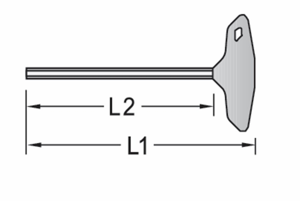 Afbeeldingen van GEDORE Stiftsleutel met T-greep tbv binnenzeskant-schroeven 42 T 10