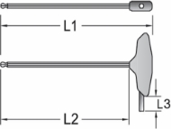 Afbeeldingen van GEDORE Stiftsleutel met T-greep tbv inwendige TORX® schroeven DT 43 KTX T25