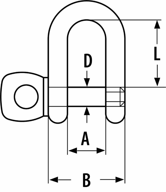 Afbeeldingen van REMA RVS D-sluiting (NIET VOOR HIJSDOELEINDEN) D-6