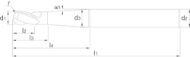 Afbeeldingen van Phantom VHM Precisie Radiusfrees, 2-snijder AlTiN-X, HRC, 30-65 HRc 36.285