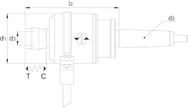 Afbeeldingen van Phantom Tapapparaat, met omkeerinrichting, met druk- en trekcompensatie, voor gebruik met tapinzetstukken, MK volgens DIN 228-B 81.540