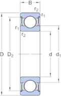 Afbeeldingen van SKF Groefkogellager eenrijig 619..-2RZ