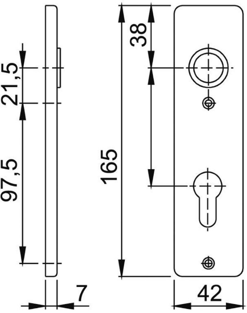 Afbeeldingen van HOPPE Kortschild 202KP