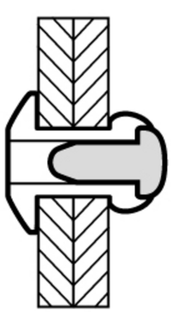 Afbeeldingen van Masterfix Blindklinknagel PLIA aluminium/staal PLIA/multigrip/bolkop zwart MFX 1181