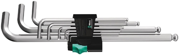 Afbeeldingen van Wera Stiftsleutelset kogelkop metrisch 950/9 1