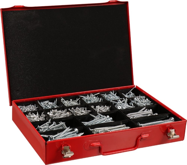 Afbeeldingen van Kelfort Assortimentskist platte spaanplaatschroef kop Silverdrill 2.0