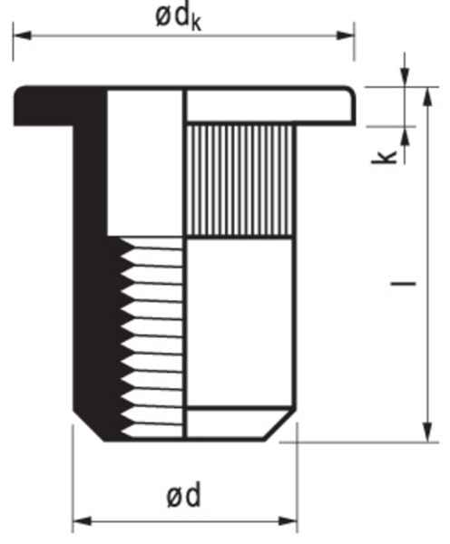 Afbeeldingen van Masterfix Blindklinkmoer MASTERGRIP aluminium open type/cilinderkop MFX 20-CO