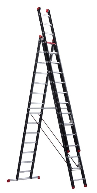 Afbeeldingen van Altrex Aluminium ladder (gecoat) - 3-delig reform Mounter