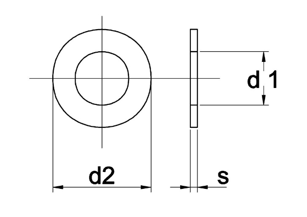 Afbeeldingen van Sluitring DIN 125A, rvs A2