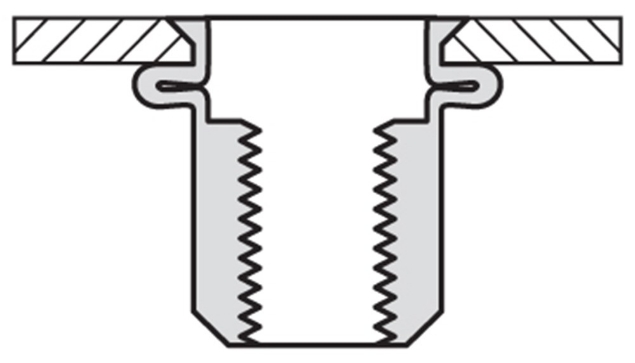 Afbeeldingen van Blindklinkmoer MASTERGRIP staal (verzinkt) Hexatop open type/klein verzonken kop