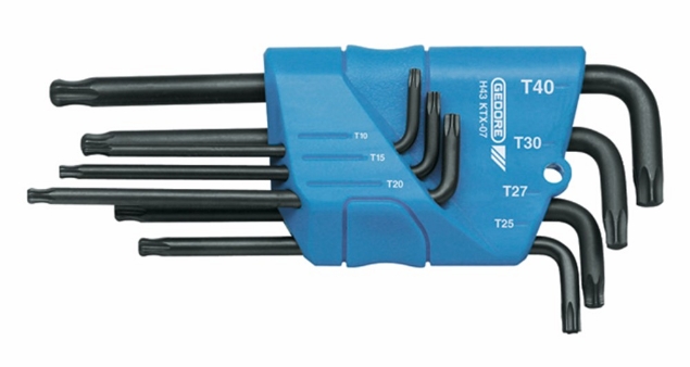 Afbeeldingen van GEDORE Stiftsleutelset tbv inwendige TORX® schroeven H 43 KTX-07