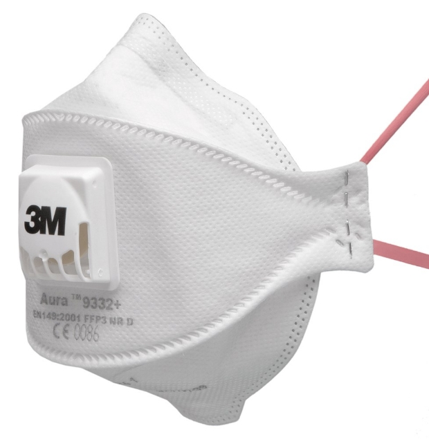 Afbeeldingen van 3M Aura stofmasker FFP3 NR D met uitademventiel 9332+