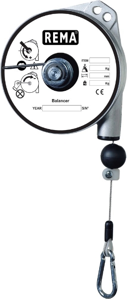 Afbeeldingen van REMA Veerbalancers in middelzware uitvoering 9337/4-6KG/2.5M