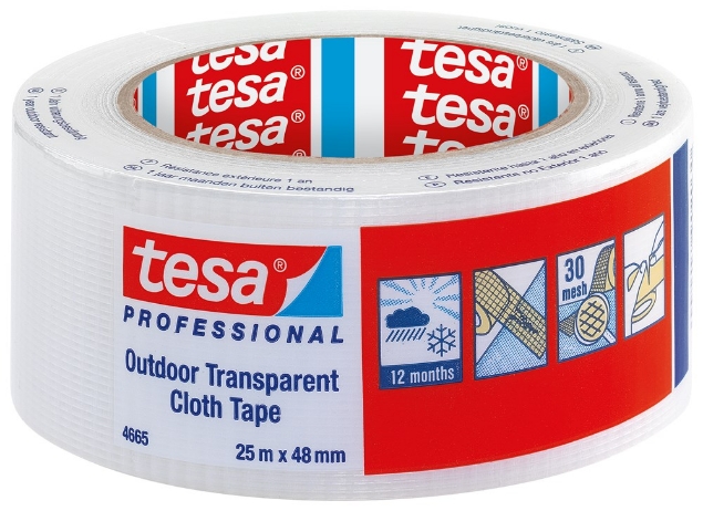 Afbeeldingen van tesa® Transparante textieltape voor buiten 4665