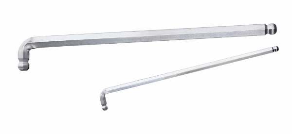 Afbeeldingen van Stiftsleutel tbv binnenzeskantschroeven, extra lang, met dubbele kogelkop