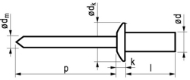 Afbeeldingen van Masterfix Blindklinknagel aluminium/RVS (A2) gas/waterdicht/bolkop MFX 1231