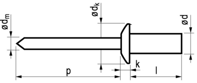 Afbeeldingen van Masterfix Blindklinknagel aluminium/RVS (A2) gas/waterdicht/bolkop MFX 1231