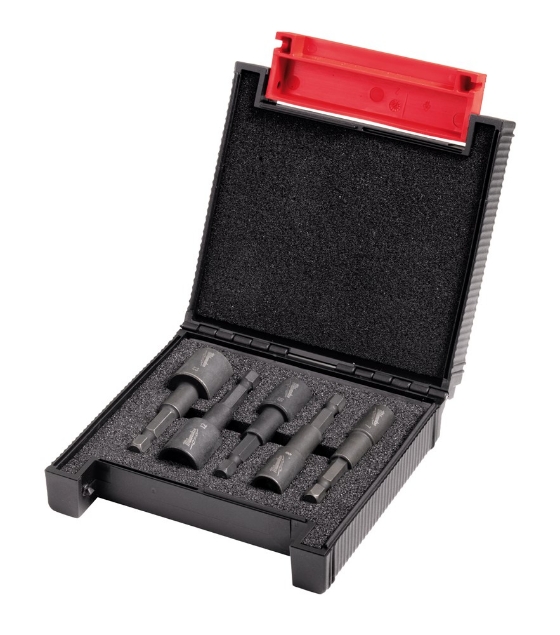 Afbeeldingen van Milwaukee Slagvaste Shockwave doppenset (5-delig) Shockwave Magnetic Nut Drivers Set - 5 pcs