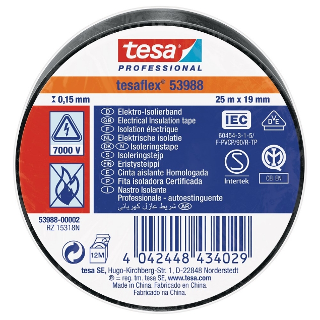 Afbeeldingen van tesa® PVC elektrische isolatietape 53988