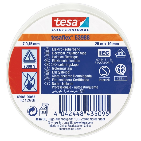 Afbeeldingen van tesa® PVC elektrische isolatietape 53988