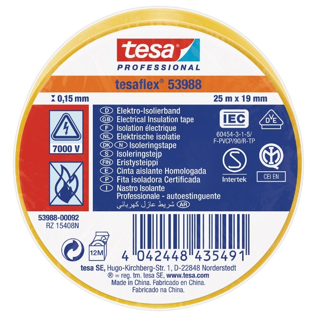 Afbeeldingen van tesa® PVC elektrische isolatietape 53988