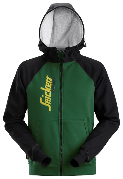 Afbeeldingen van Snickers Workwear Hoodie met logo en rits 2888