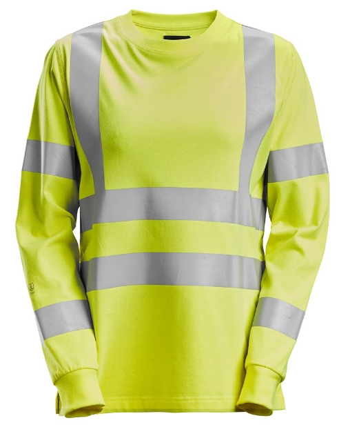 Afbeeldingen van Snickers Workwear ProtecWork, Dames T-shirt met Lange Mouwen, High-Vis Klasse 3/2 2476