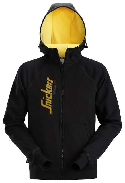 Afbeeldingen van Snickers Workwear Hoodie met logo en rits 2888