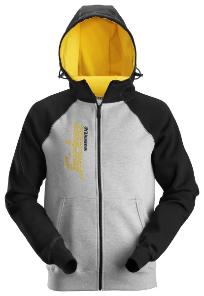 Afbeeldingen van Snickers Workwear Hoodie met logo en rits 2888