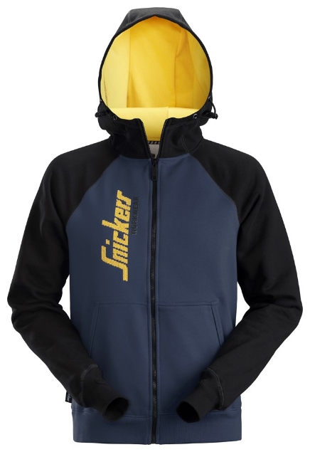 Afbeeldingen van Snickers Workwear Hoodie met logo en rits 2888