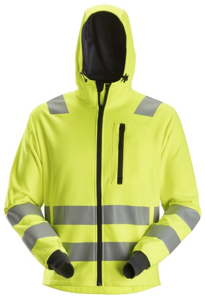 Afbeeldingen van Snickers Workwear AllroundWork, High-Vis Hoodie met Rits KL2/KL3 8039