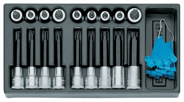 Afbeeldingen van GEDORE Dopsleutel-schroevendraaier-set 1/2" in 1/3 gereedschapsmodule 1500 ES-ITX 19 LKP