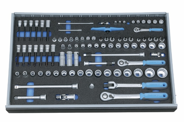 Afbeeldingen van GEDORE Dopsleutel-set 1/4"-3/8"-1/2" in 4/4 chekc-tool module, 91-dlg 2005 CT4-U-20