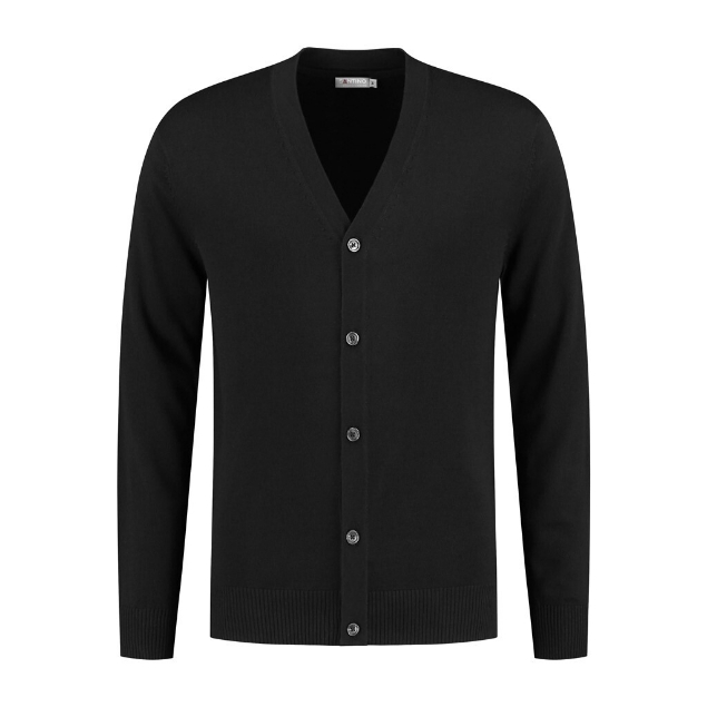 Afbeeldingen van Santino Cardigan  Prato  Black Modern Fit