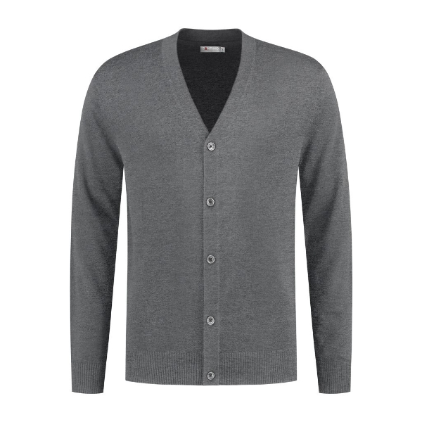 Afbeeldingen van Santino Cardigan  Prato  Dark Grey Modern Fit