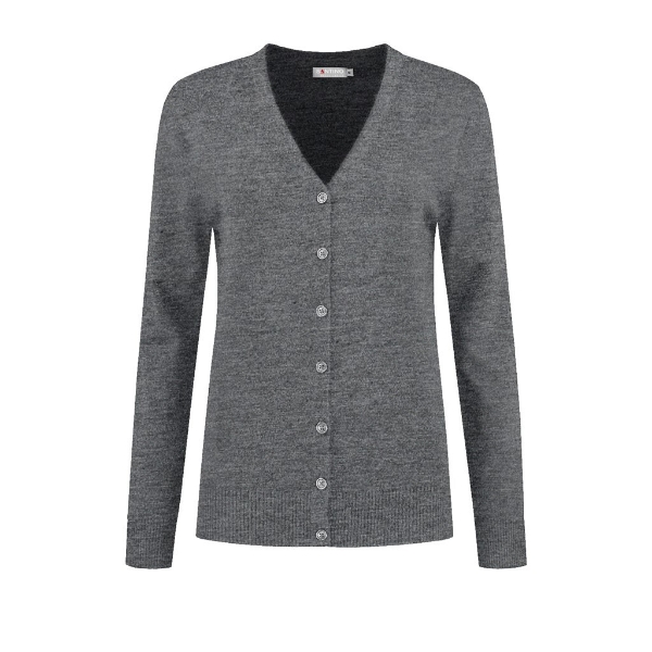 Afbeeldingen van Santino Cardigan  Prato Ladies  Dark Grey Ladies Modern Fit