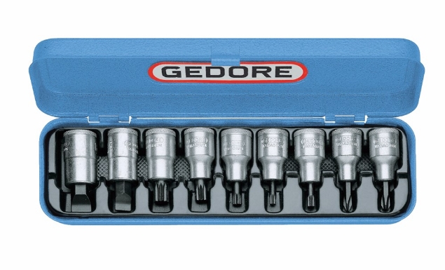 Afbeeldingen van GEDORE Dopsleutel-schroevendraaierset 1/2" 9-delig INX 19 PM