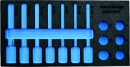 Afbeeldingen van GEDORE Dopsleutel-schroevendraaier-set 1/2" in 1/3 CT module 1500 CT1-IN 19 LKM