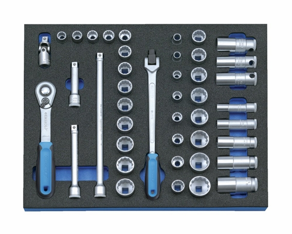 Afbeeldingen van GEDORE Dopsleutel-set 3/8" in 2/4 chekc-tool module 2005 CT2-D 30