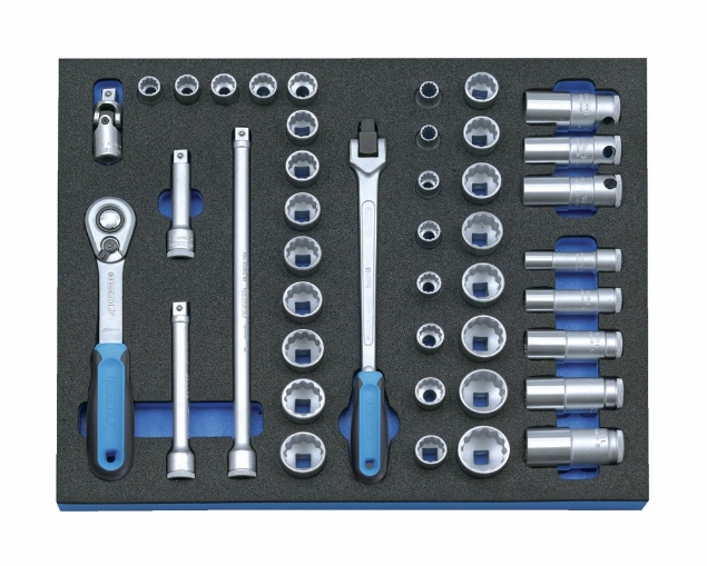 Afbeeldingen van GEDORE Dopsleutel-set 3/8" in 2/4 chekc-tool module 2005 CT2-D 30