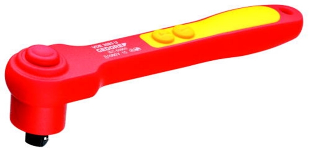 Afbeeldingen van GEDORE VDE-Omschakelbare ratel 3/8" met drukknop-ontkoppeling VDE 3093 U