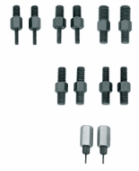 Afbeeldingen van Set draadeind-adapters voor één- en tweegats toepassingen, elk 2 stuks