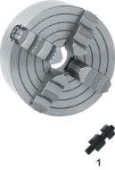 Afbeeldingen van ISO 702-3 (DIN 55027) Onafhankelijke Vier-Klauwplaat, gietijzer, type 4334
