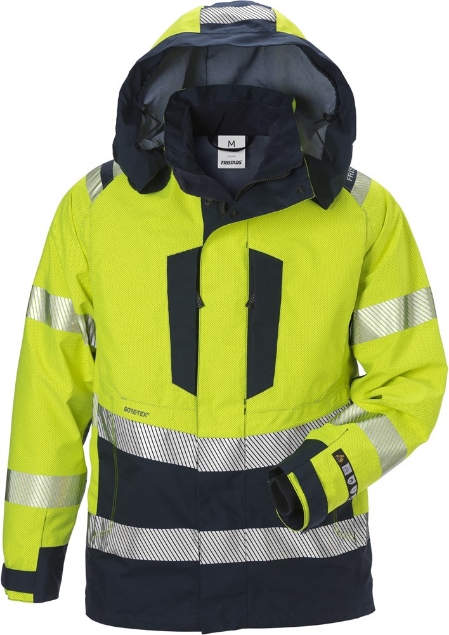 Afbeeldingen van FRISTADS Flamestat High Vis Gore-Tex Pyrad® Shelljack Klasse 3 4095 GXE