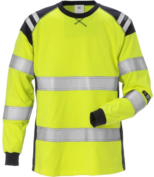 Afbeeldingen van FRISTADS Flamestat High Vis T-Shirt Met Lange Mouw Dames Klasse 3 7097 TFLH