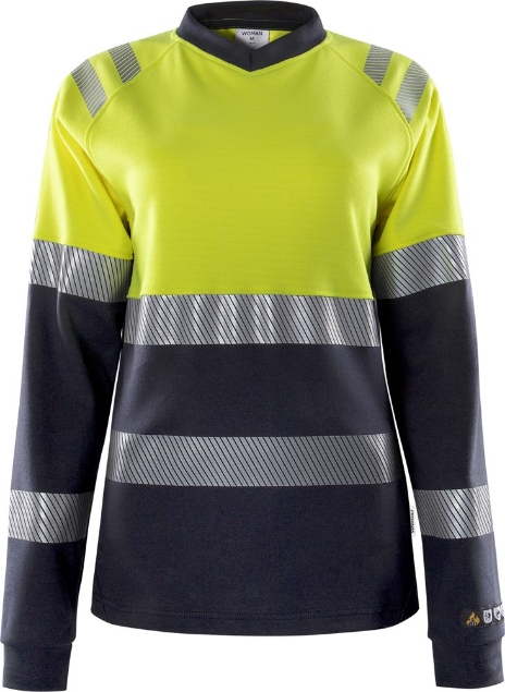 Afbeeldingen van Flamestat High Vis Dames T-Shirt Met Lange Mouwen Klasse 1