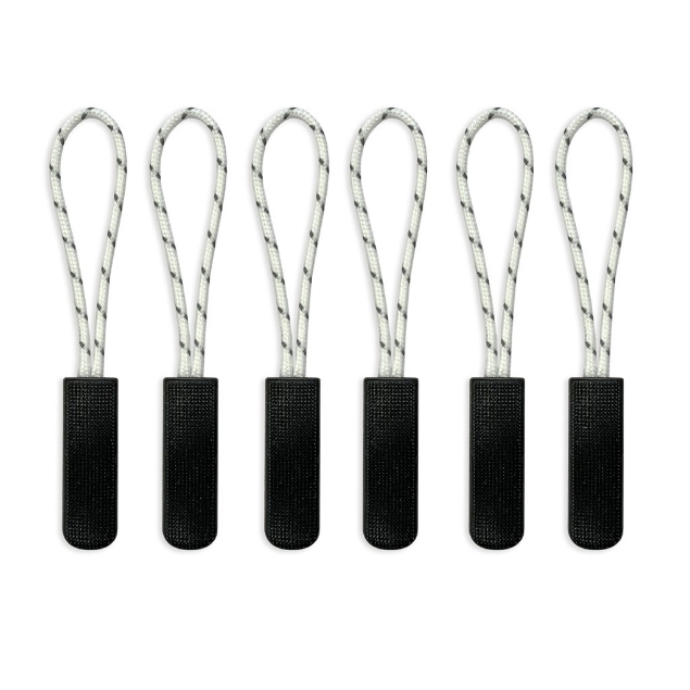 Afbeeldingen van Santino Zipper puller  without logo  White / Black 