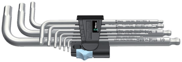 Afbeeldingen van Wera Stiftsleutelset kogelkop metrisch 3950/9 Stainless 1